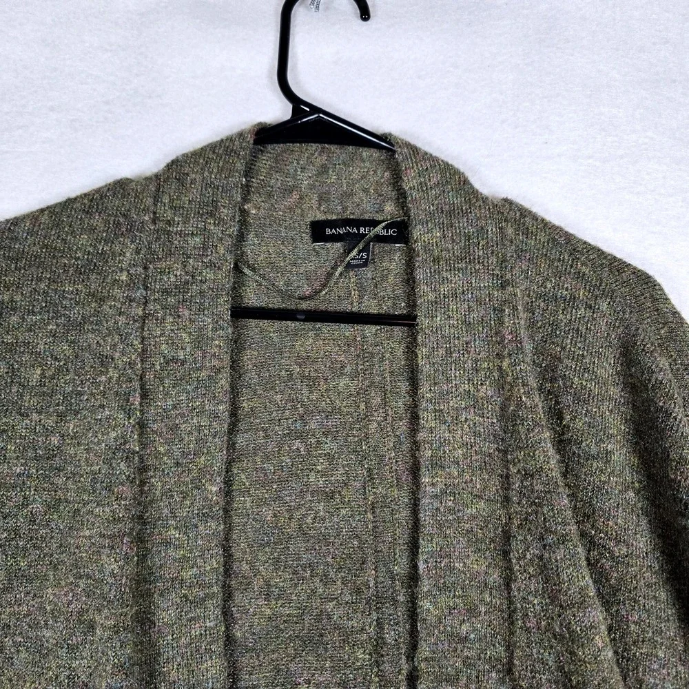 Banana Republic Womens Sweater XS/S Sleeveless Cocoon 3rd Pie‎ Cardigan Moss